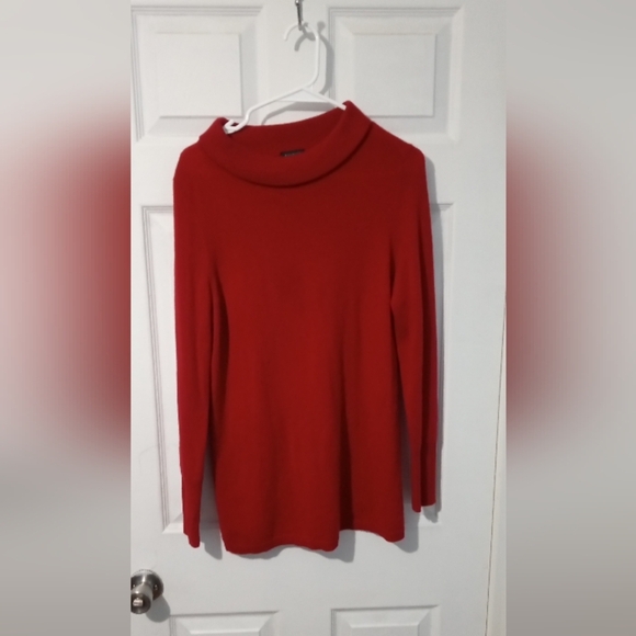Talbots Sweaters - Talbots Red Cashmere Cowl Neck Sweater
